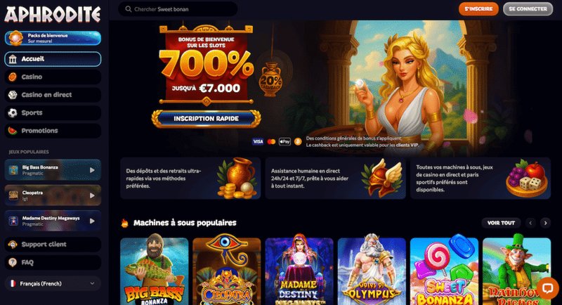 Image: Découvrez les Avantages et les Promotions de l'Aphrodite Casino en France